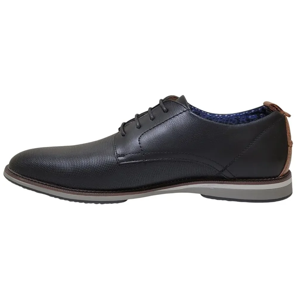 Steve Madden Men Hainnz Plain Toe Textured Derby Oxfords Size US 9M Black